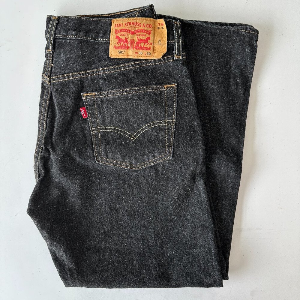 Levi's 501 Men's Black Jeans 36x30